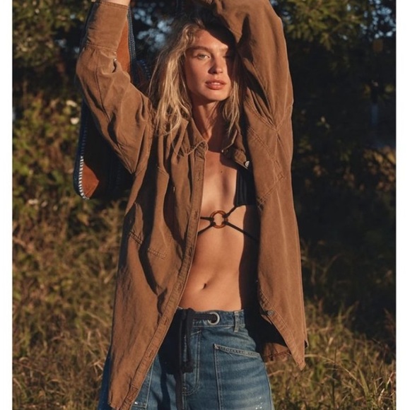 New We The Free x Free People Button Front Baby Corduroy Oversized Top /Jacket - Picture 7 of 15